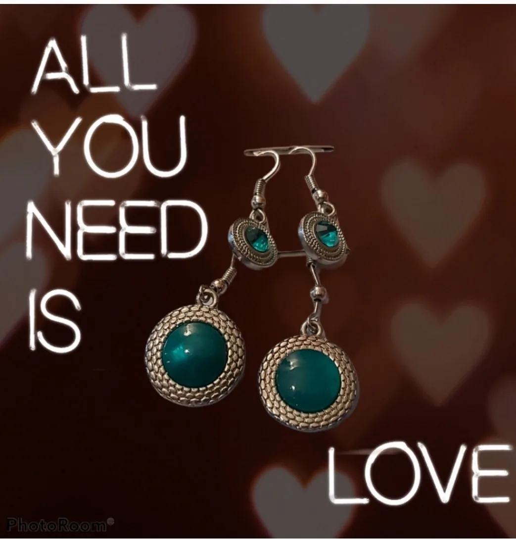 Teal Green Earrings set of two styles image indicator(4)
