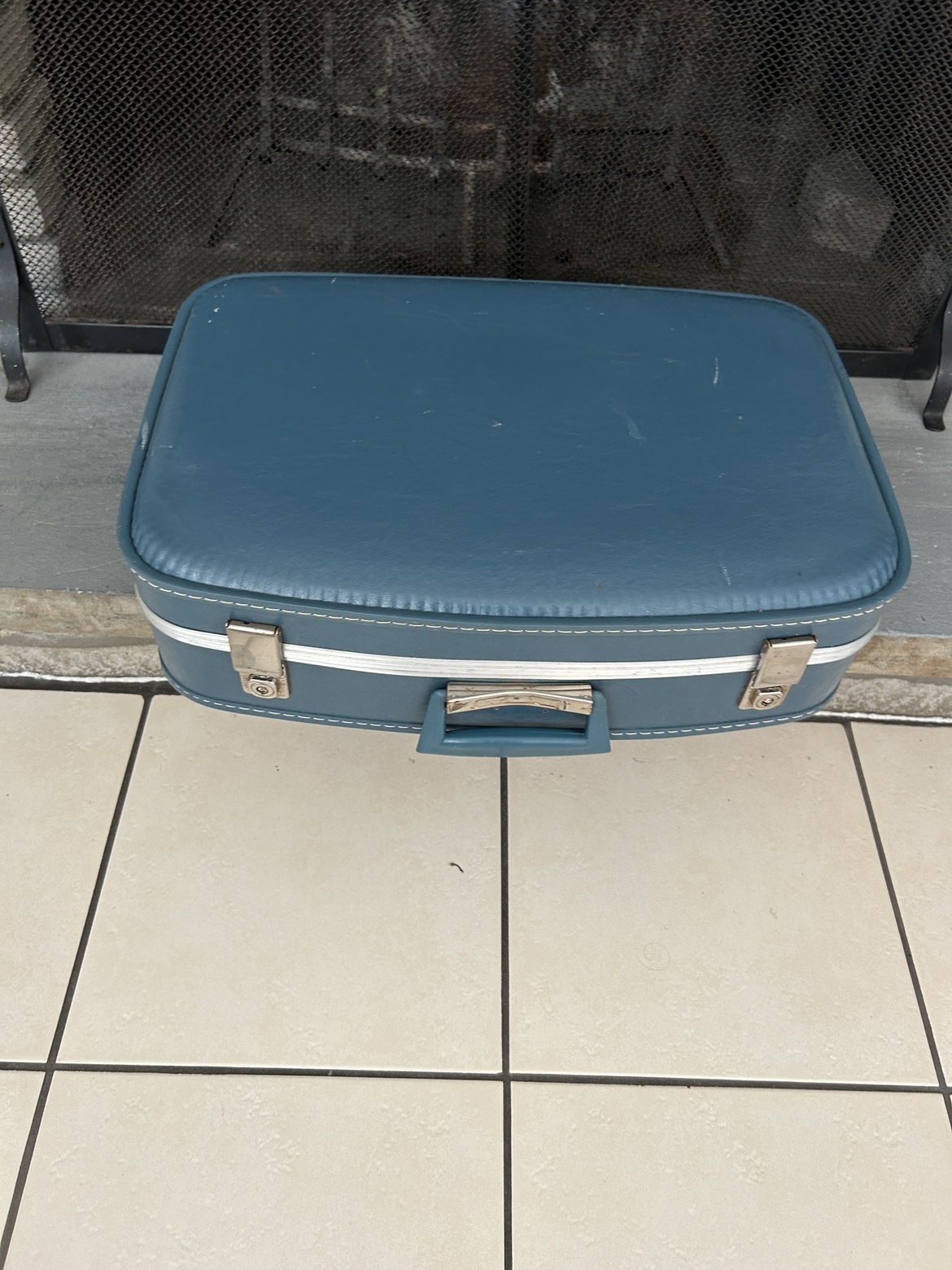 Vintage Blue Suitcase