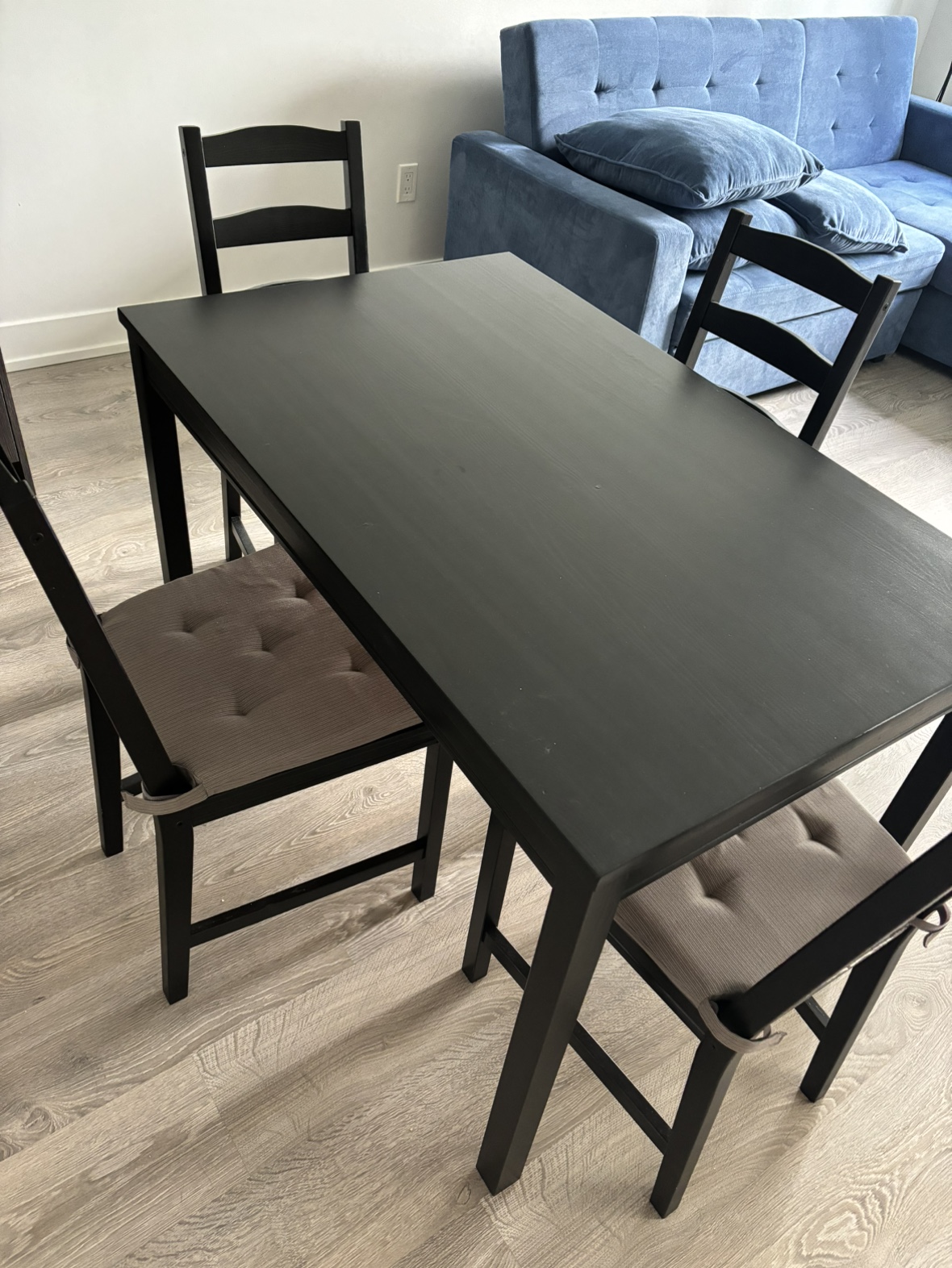 Black Dining Table and 4 Chairs from IKEA - photo 2