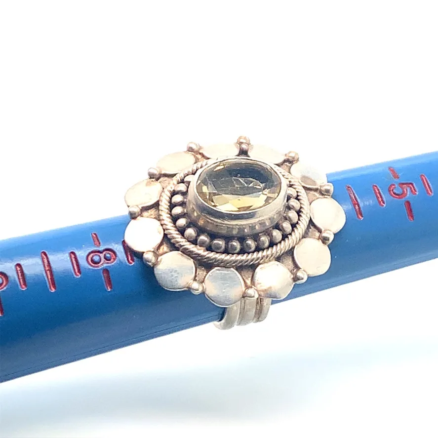 Smoky Quartz Sterling silver cocktail ring image indicator(5)