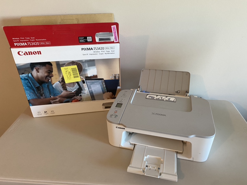 Canon PIXMA TS3420 All-in-One Printer (White)