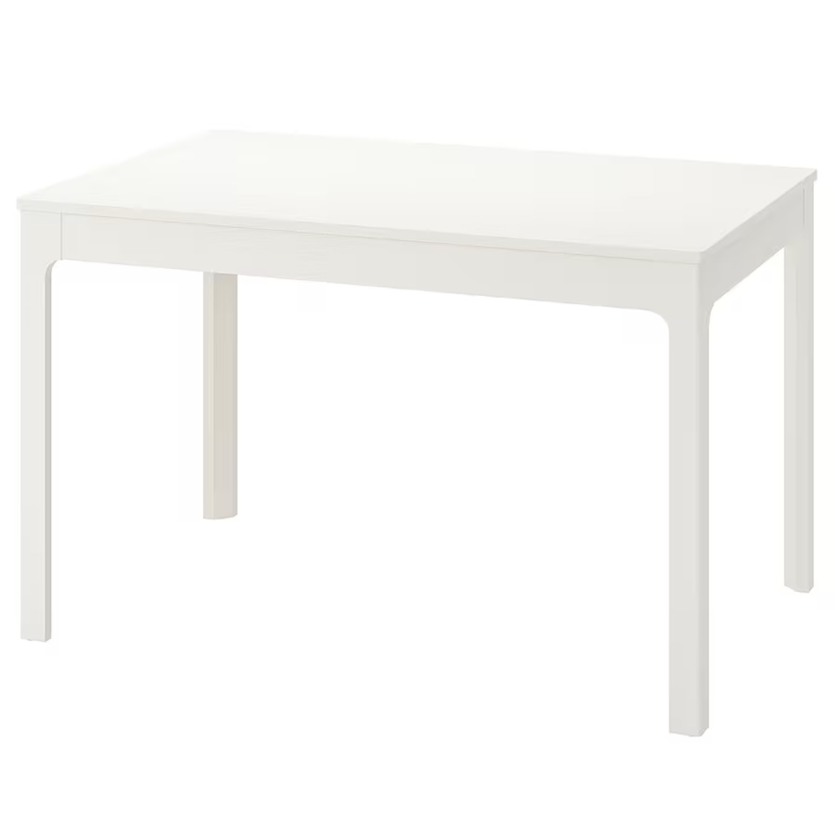 Dining table white and extendable