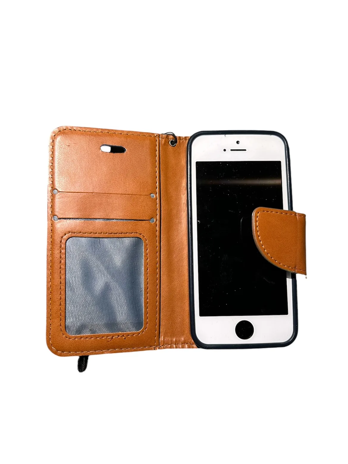 iPhone 5 with Blue and Brown Phone Case with Wrist Strap image indicator(2)
