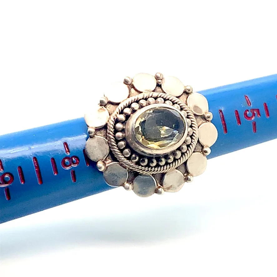 Smoky Quartz Sterling silver cocktail ring image indicator(3)