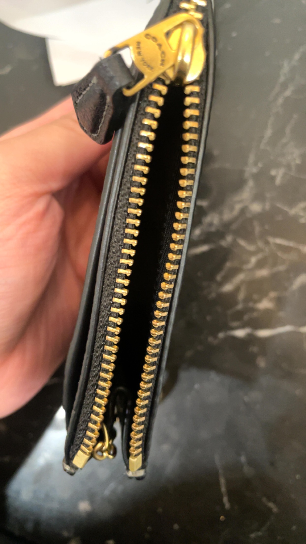 Coach Black Leather Keychain Wallet - photo 3