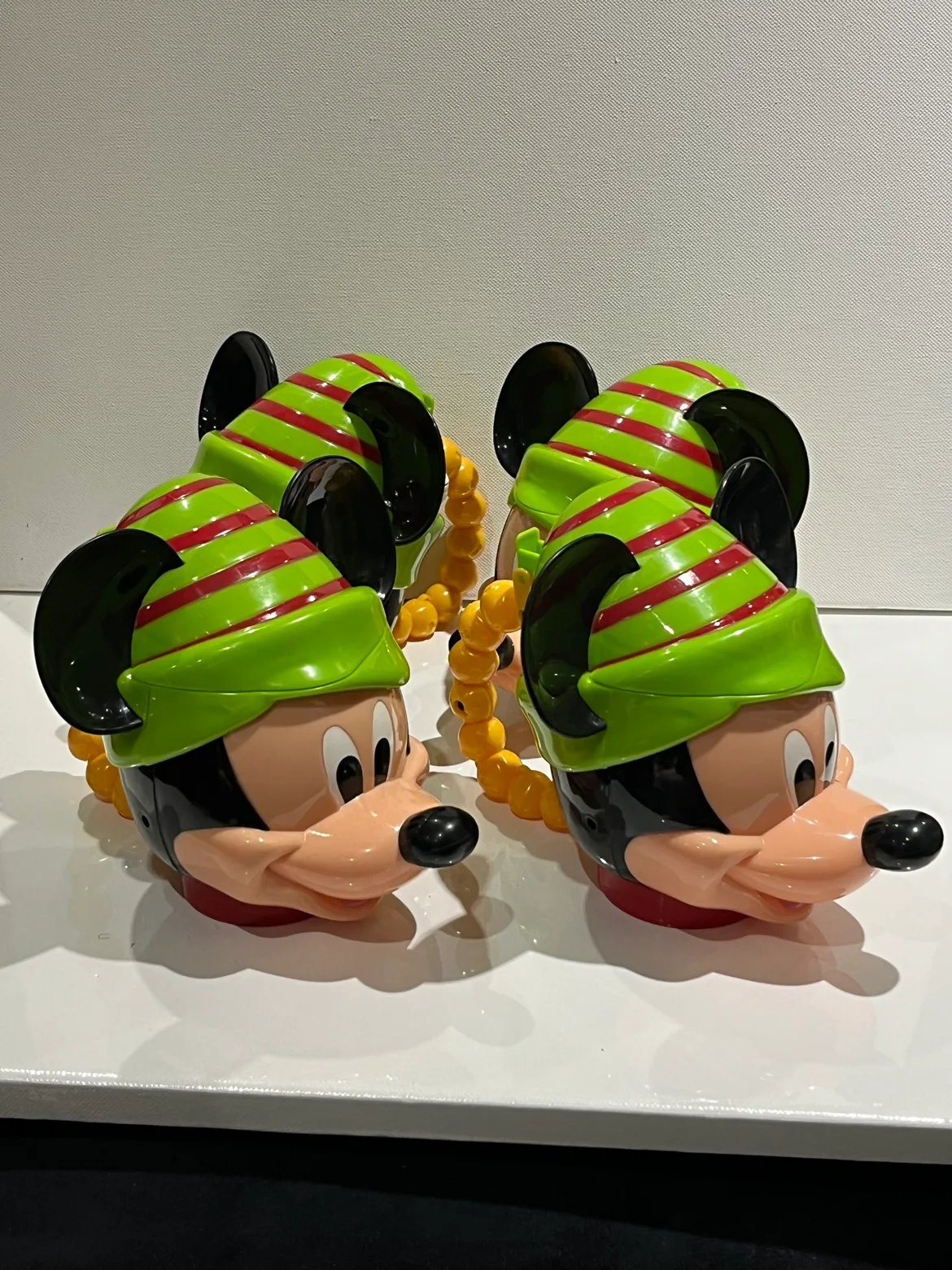 Set of 4 Disney Parks Mickey Elf Hat Christmas Souvenir Mugs image indicator(2)