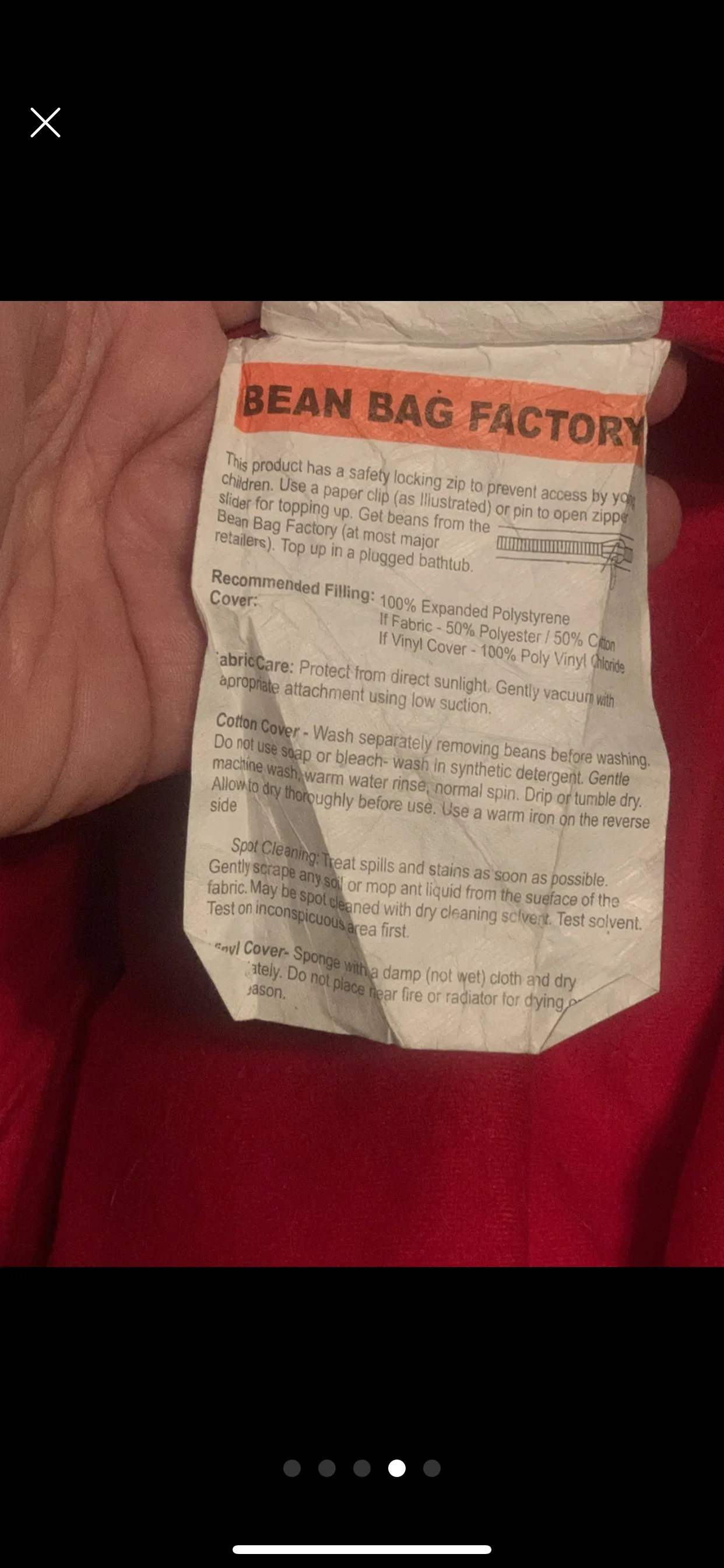 Red Beanbag Chair image indicator(4)