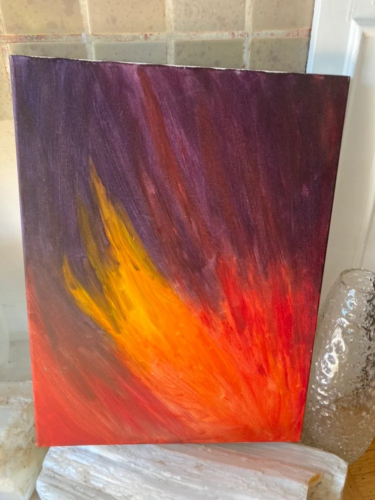 Vibrant Abstract Painting on Canvas thumbnail