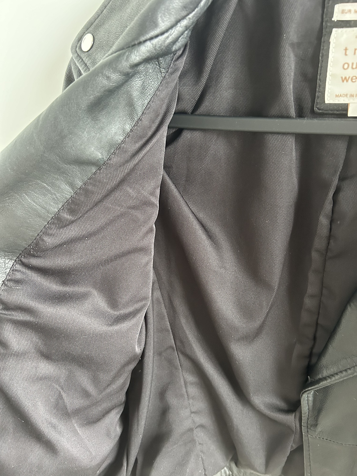 Zara Black Leather Jacket - photo 4