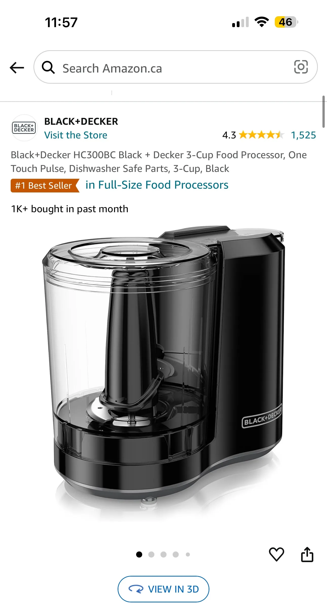 Food Processor (Black + Decker 3-Cup) thumbnail