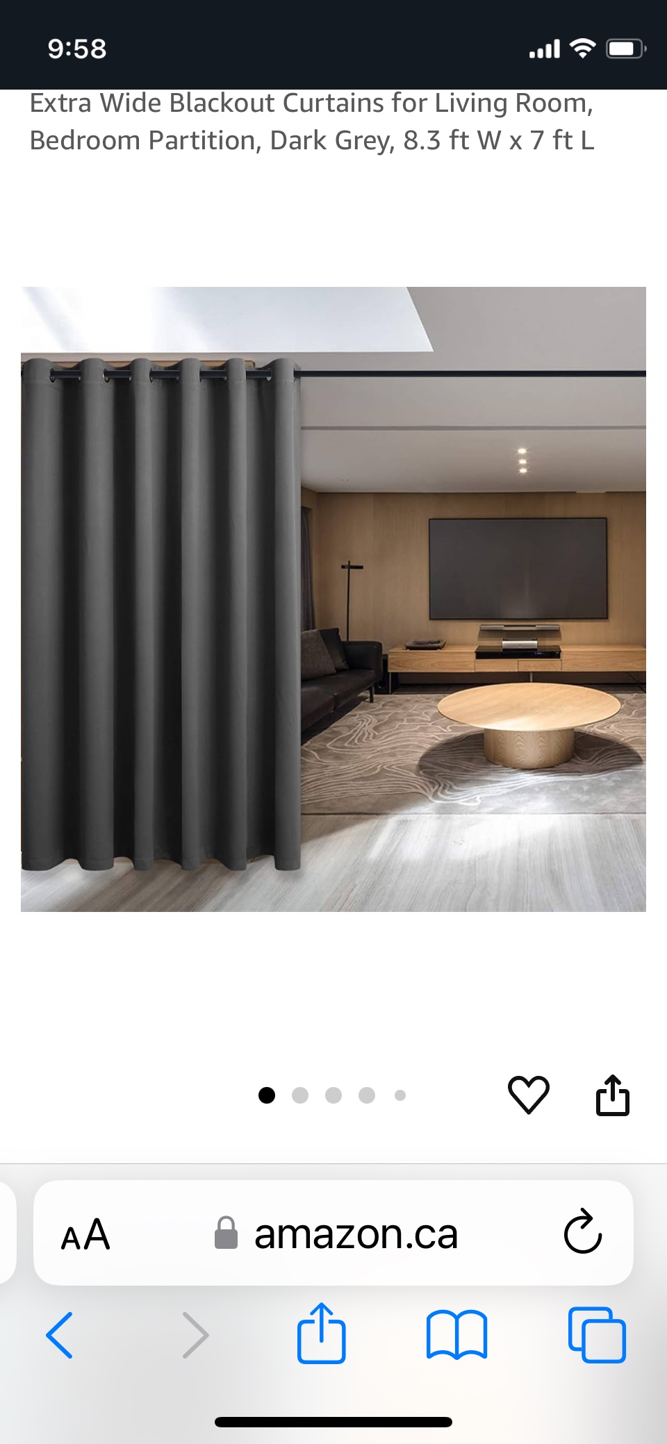 Grey curtain & Rod - photo 2