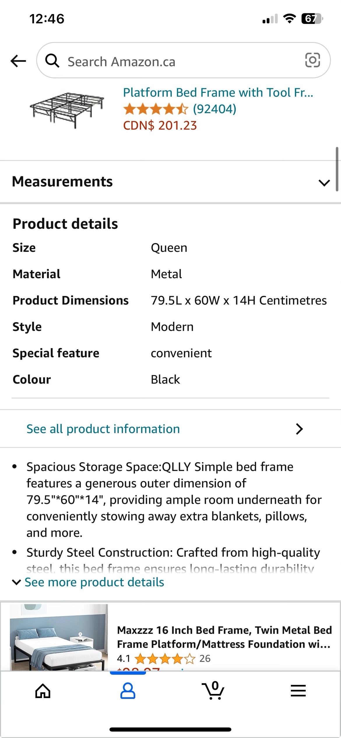 Queen Platform Bed Frame - photo 2
