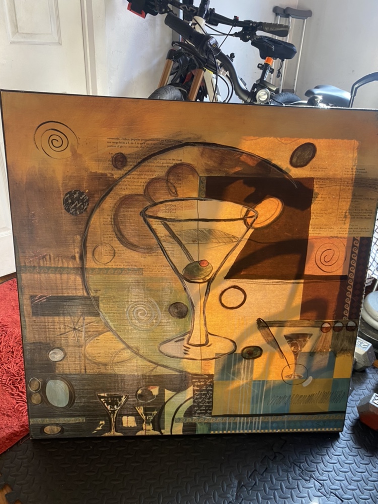 Martini- Large Oil on Canvas Painting