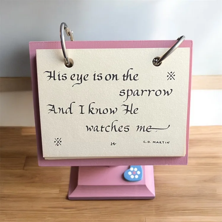 Vintage Pink Wood Country Craft Encouraging Words Pedestal image indicator(5)