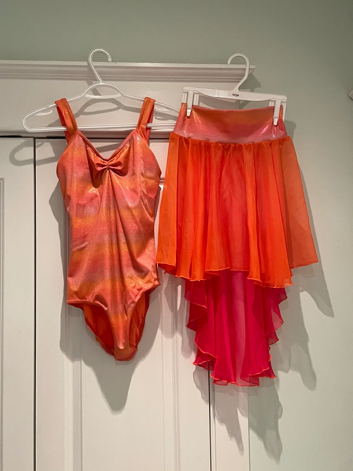 Figure skating/dance matching leotard and skirt thumbnail