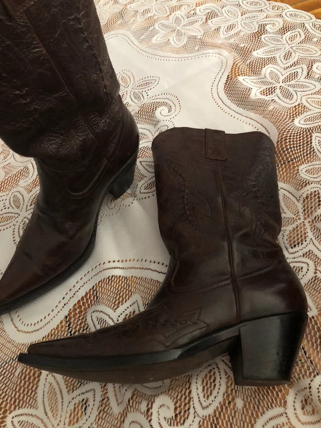 Brown Leather Cowboy Boots image indicator(3)