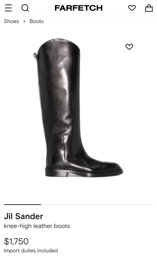 Black Knee High Leather Boots 🧡 thumbnail