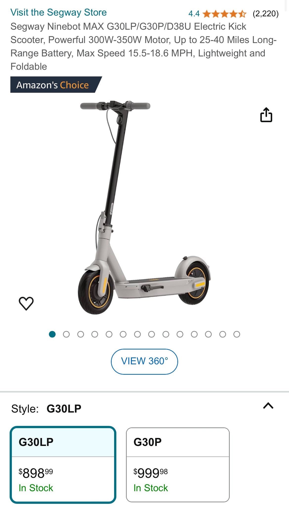 Ninebot G30 MAX Electric Scooter - photo 5