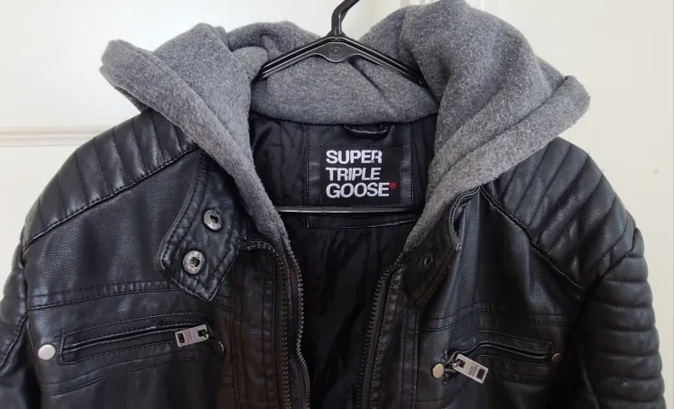 Size S/P Super Triple Goose Leather Jacket image indicator(2)