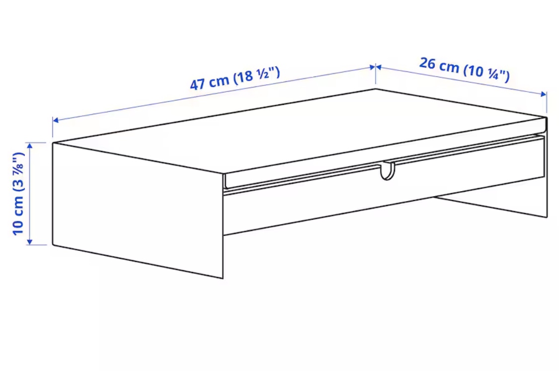 Monitor Stand with Drawer - photo 3