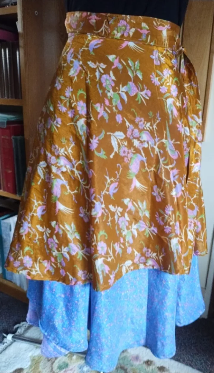 Kariza Silk wrap-around skirt thumbnail