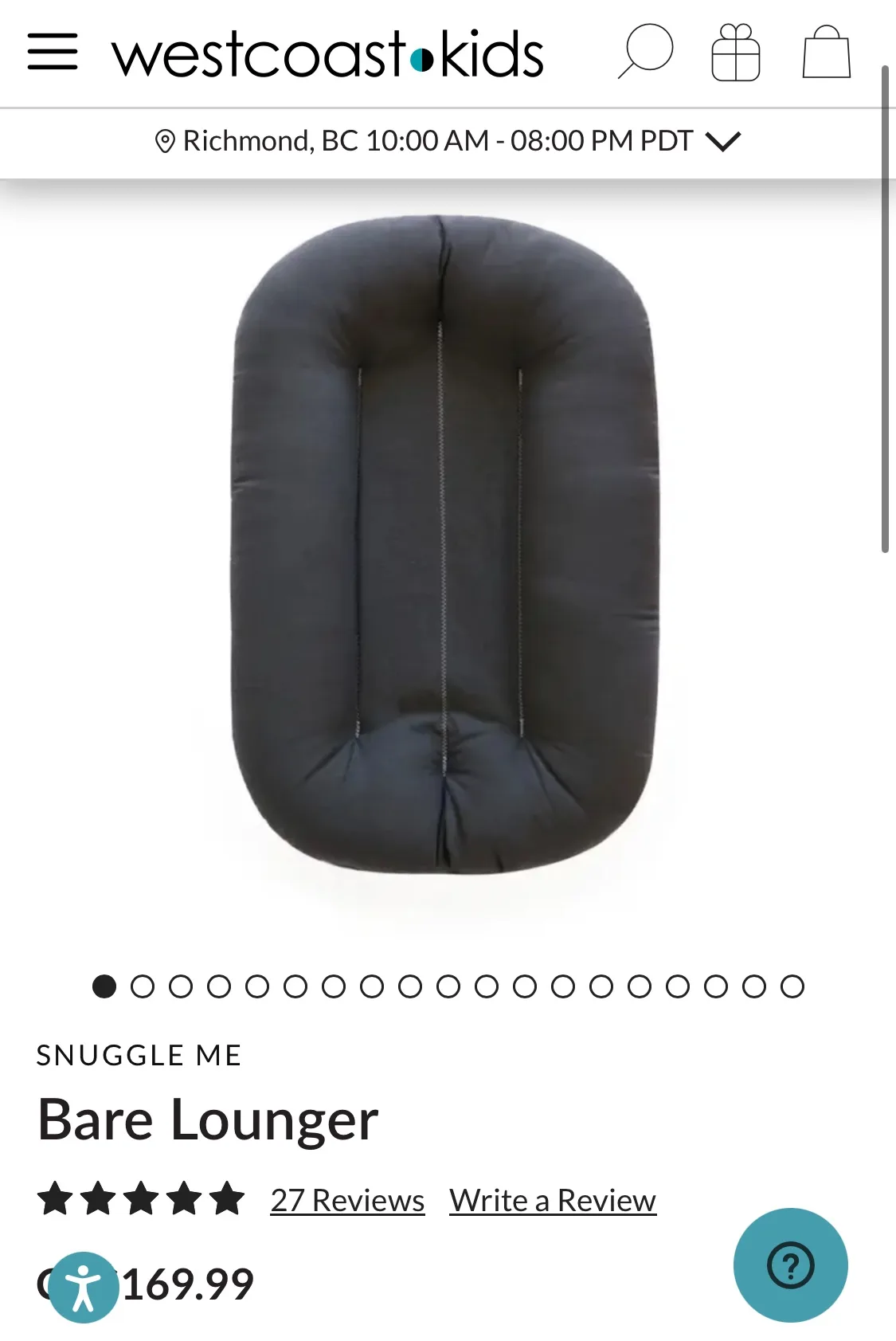 BNIP Snuggle Me Infant Lounger - Sparrow image indicator(3)