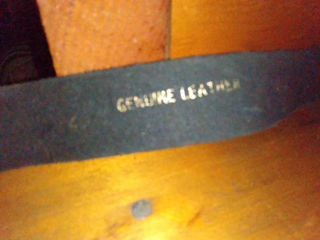 vintage leather Pair of boot Spurs and belt image indicator(5)