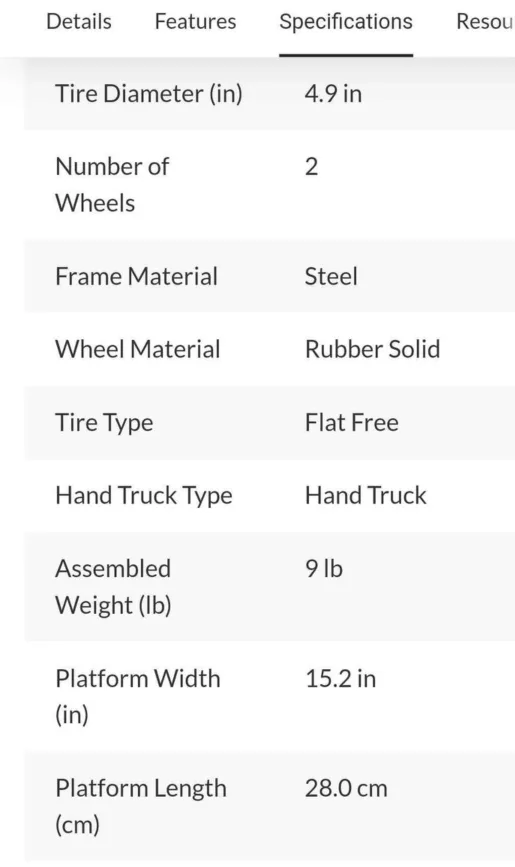 Folding Hand Truck image indicator(7)