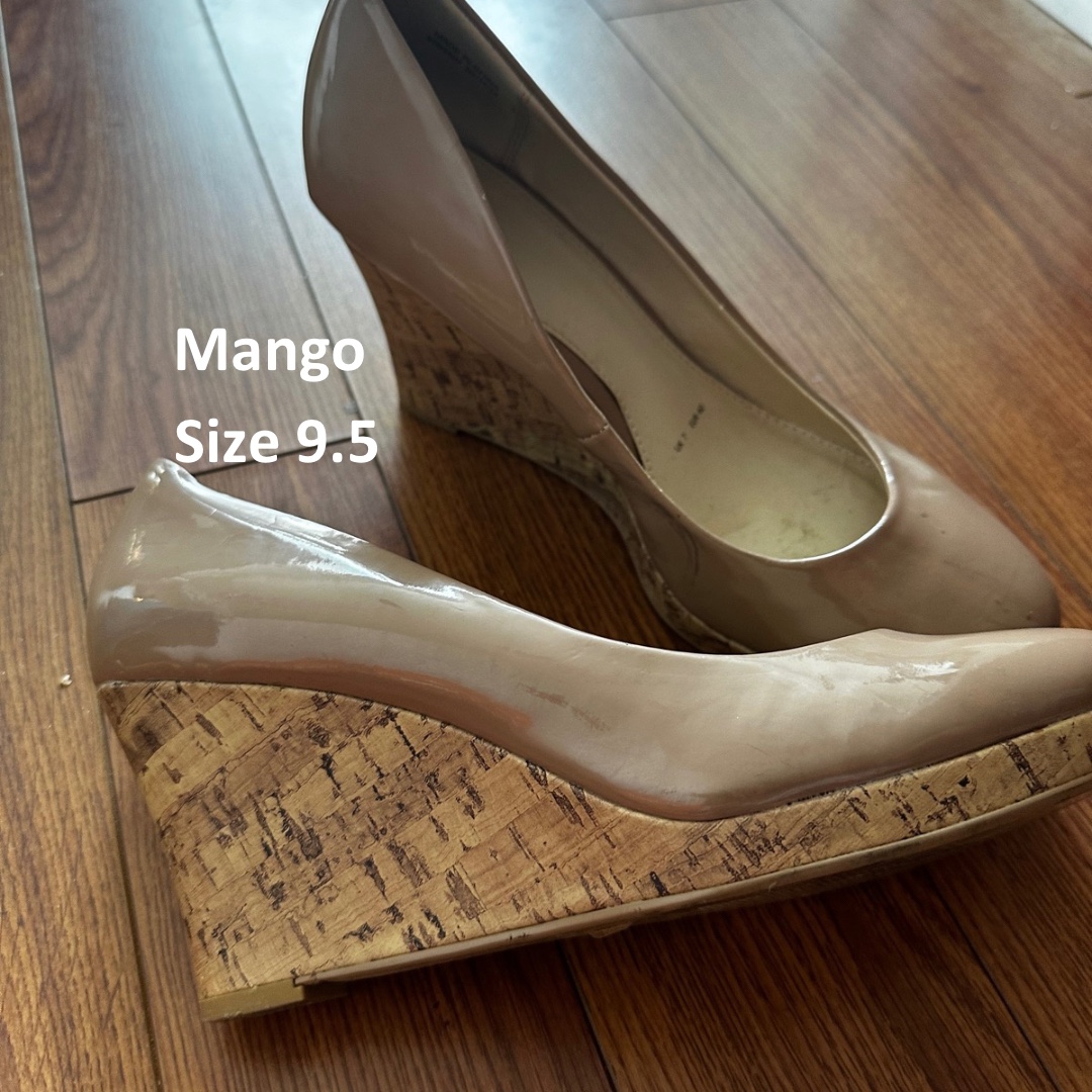 Mango Wedges Party Beige Shoes