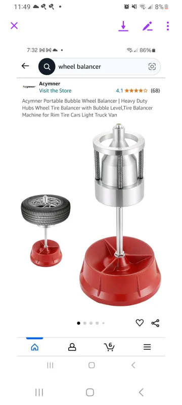 Portable Wheel Balancer and Steel Wheel Weights thumbnail