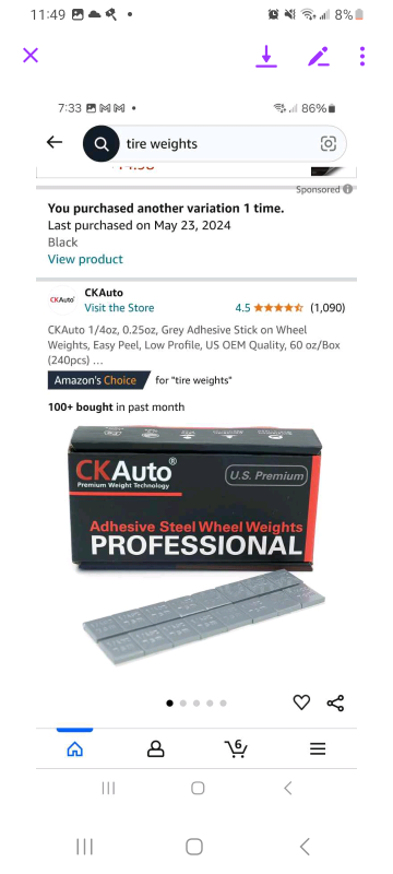 Portable Wheel Balancer and Steel Wheel Weights - photo 2