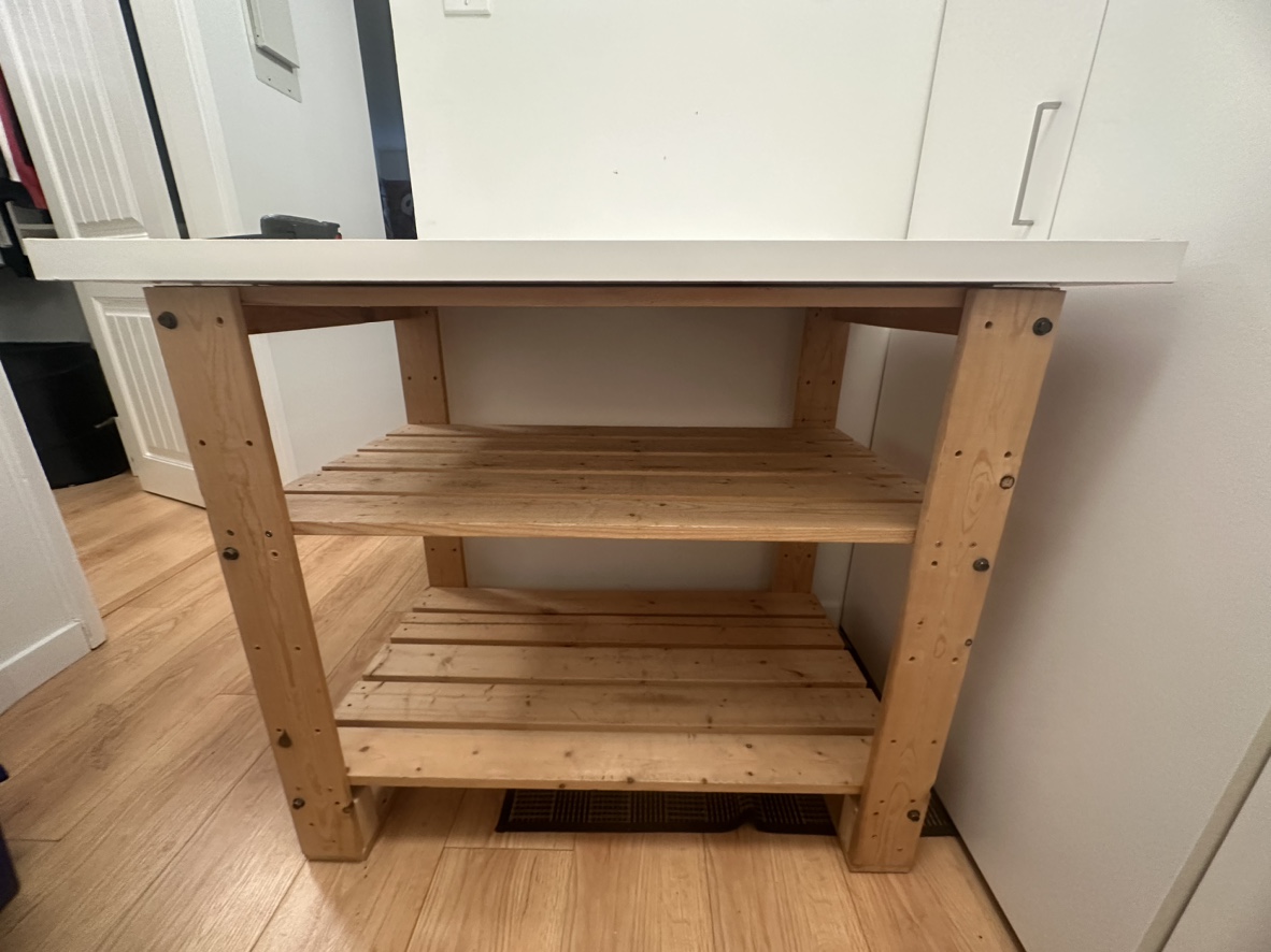 White Sturdy Workbench or Kitchen Island - photo 3