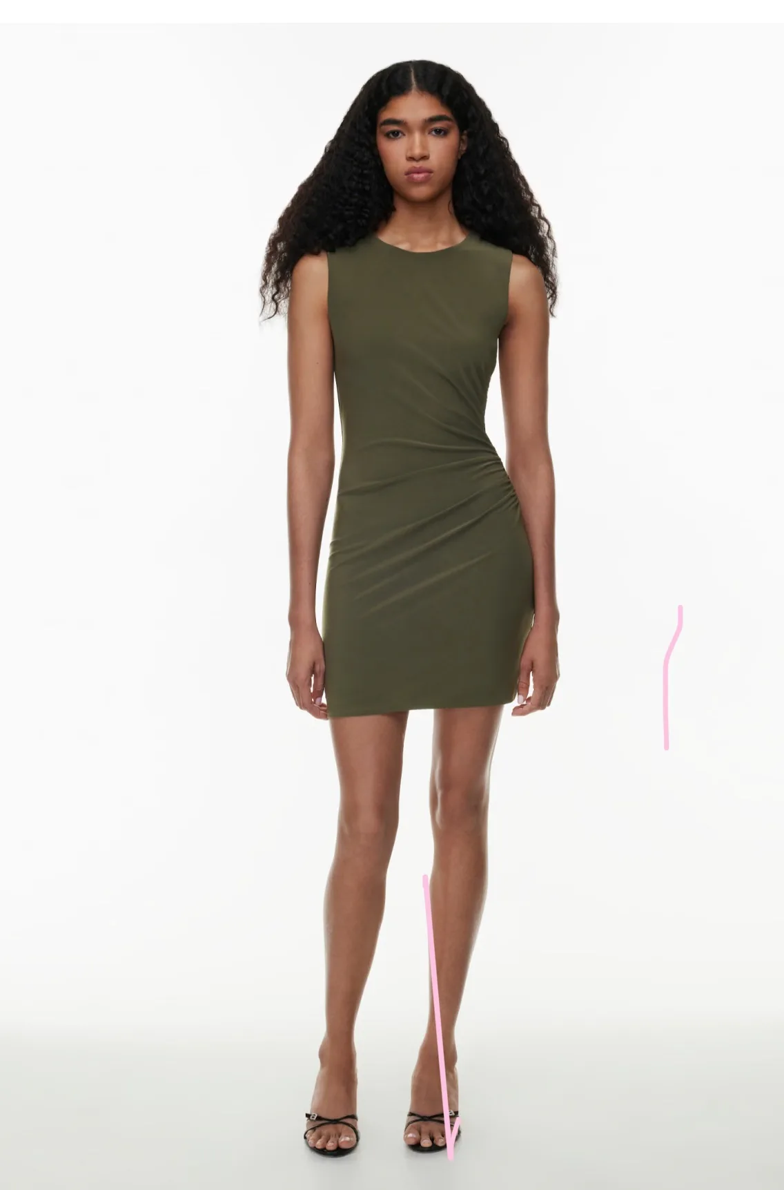 Giftable Olive Green Fitted Mini Dress image indicator(2)