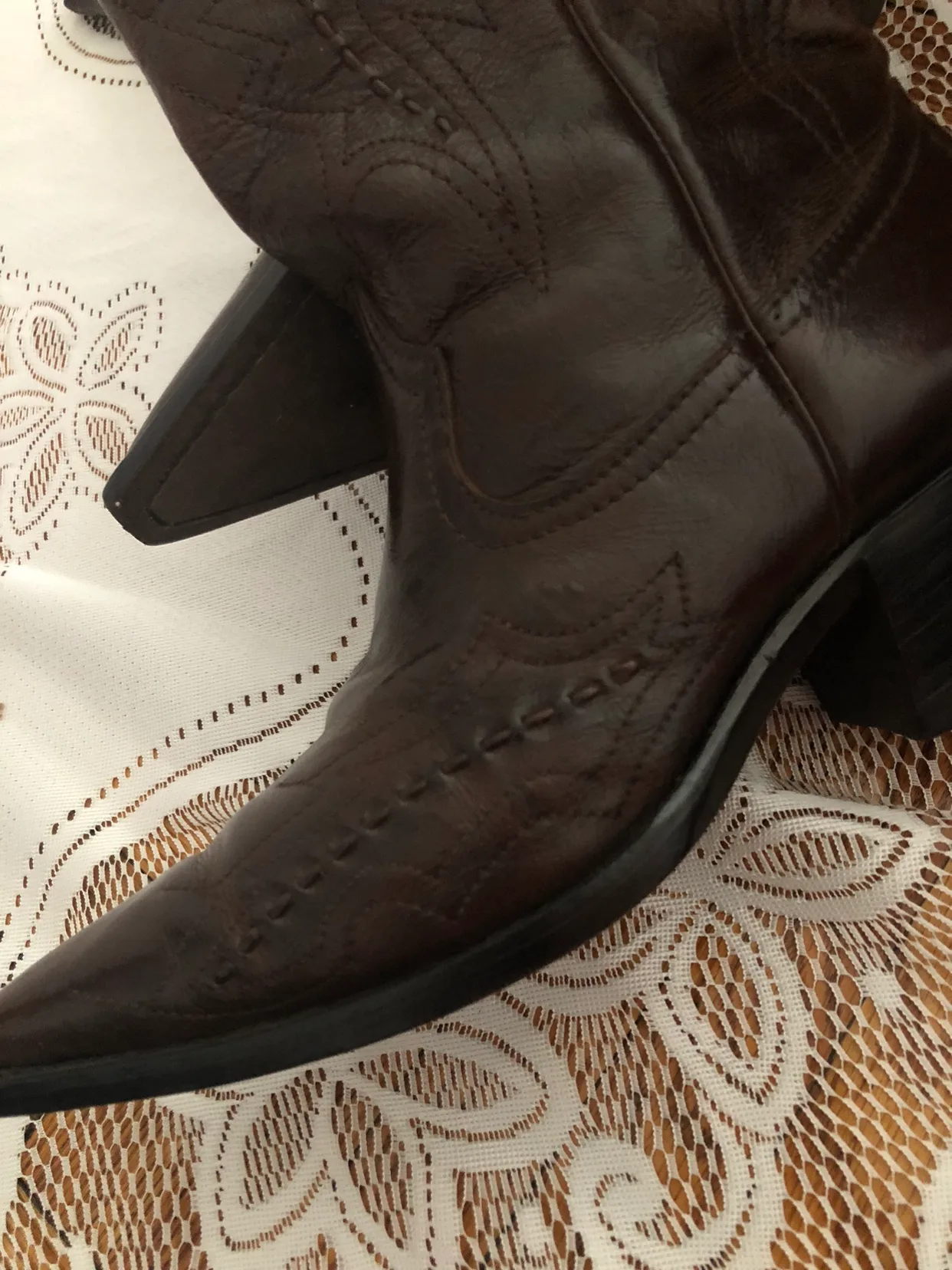 Brown Leather Cowboy Boots image indicator(5)