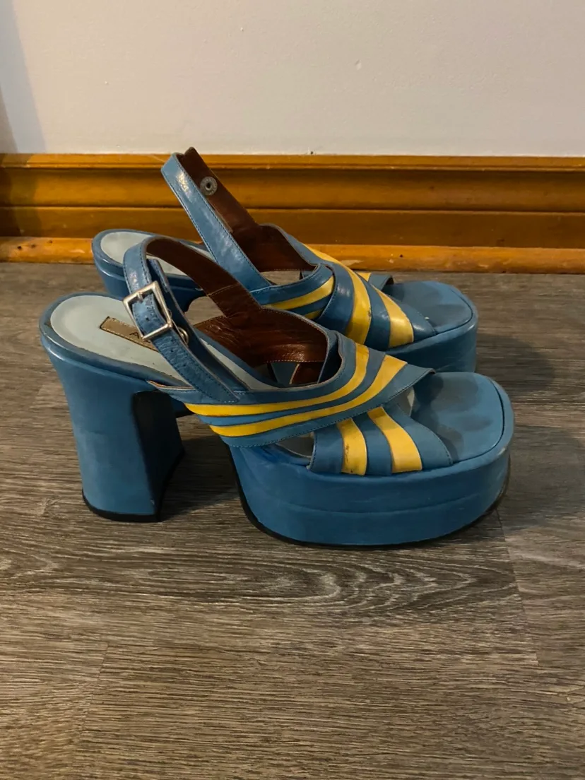 Vintage Leather Platforms for Halloween Costume 🎃 image indicator(2)