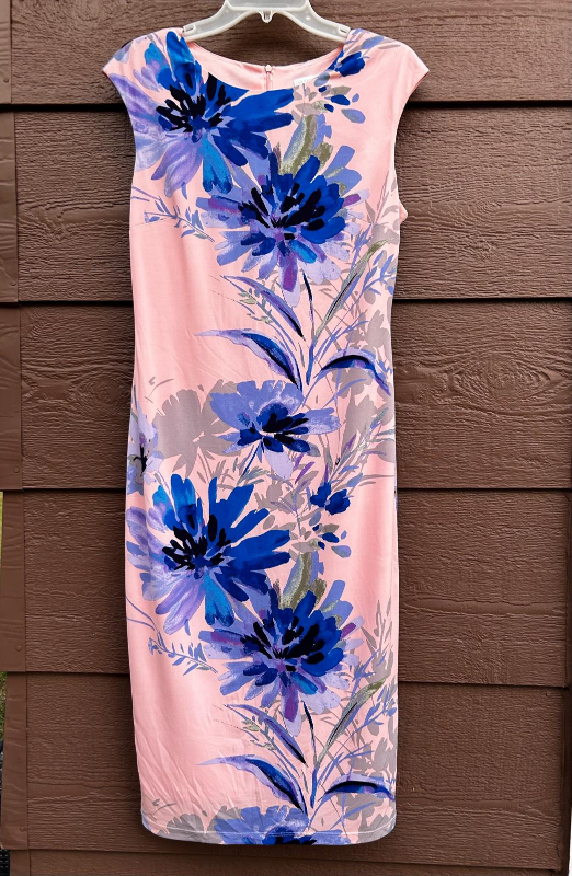 Pink Floral Midi Dress fits Size 8-10