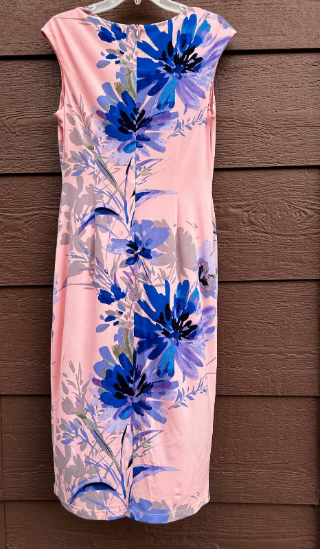Pink Floral Midi Dress fits Size 8-10 - photo 2