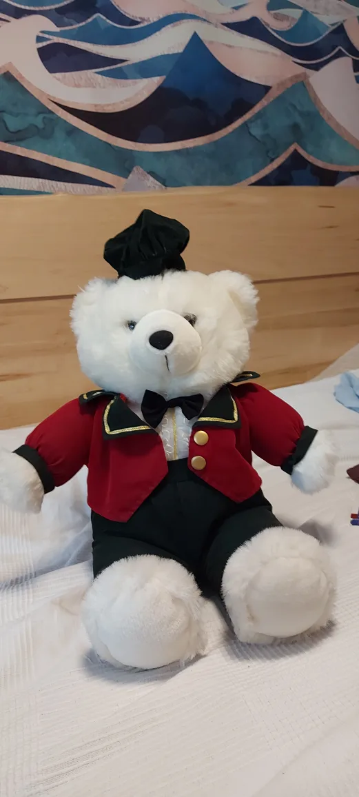 White Plush Bear in Tuxedo thumbnail