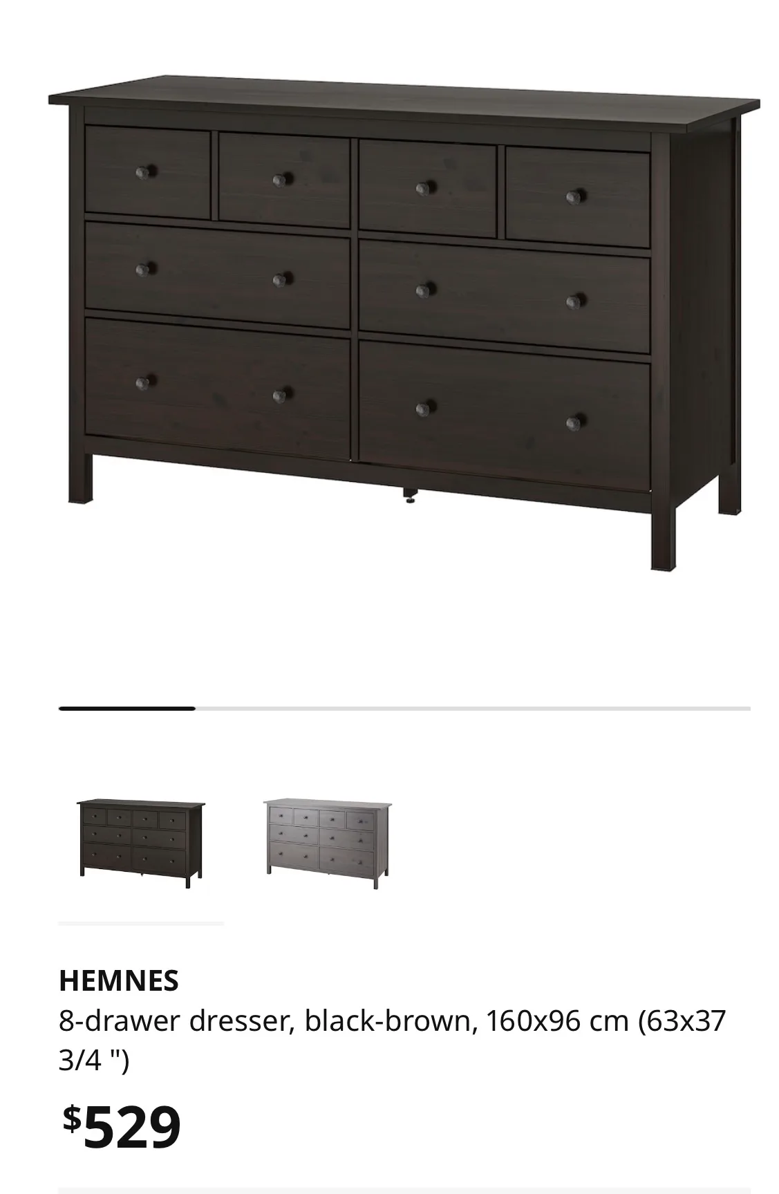 Bedroom set. Hemnes. Ikea double bed image indicator(6)