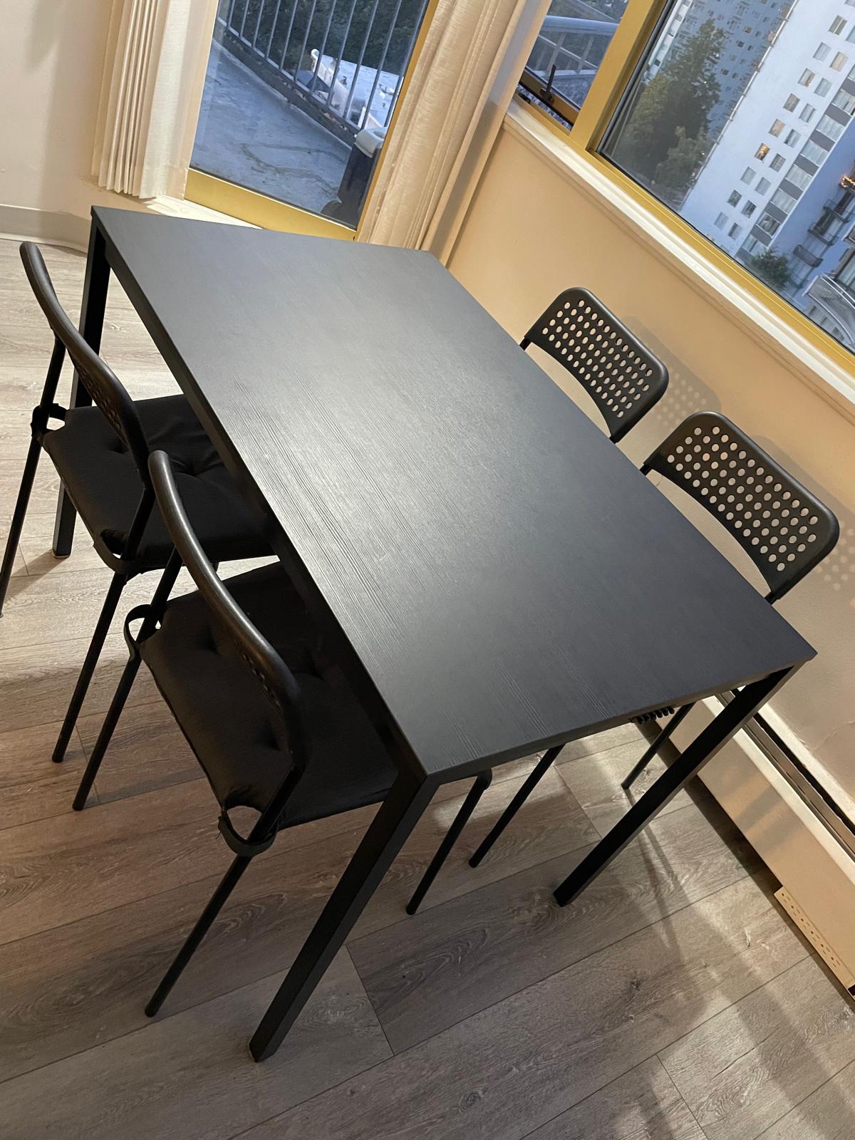 Black Dining Table and Chairs - photo 3