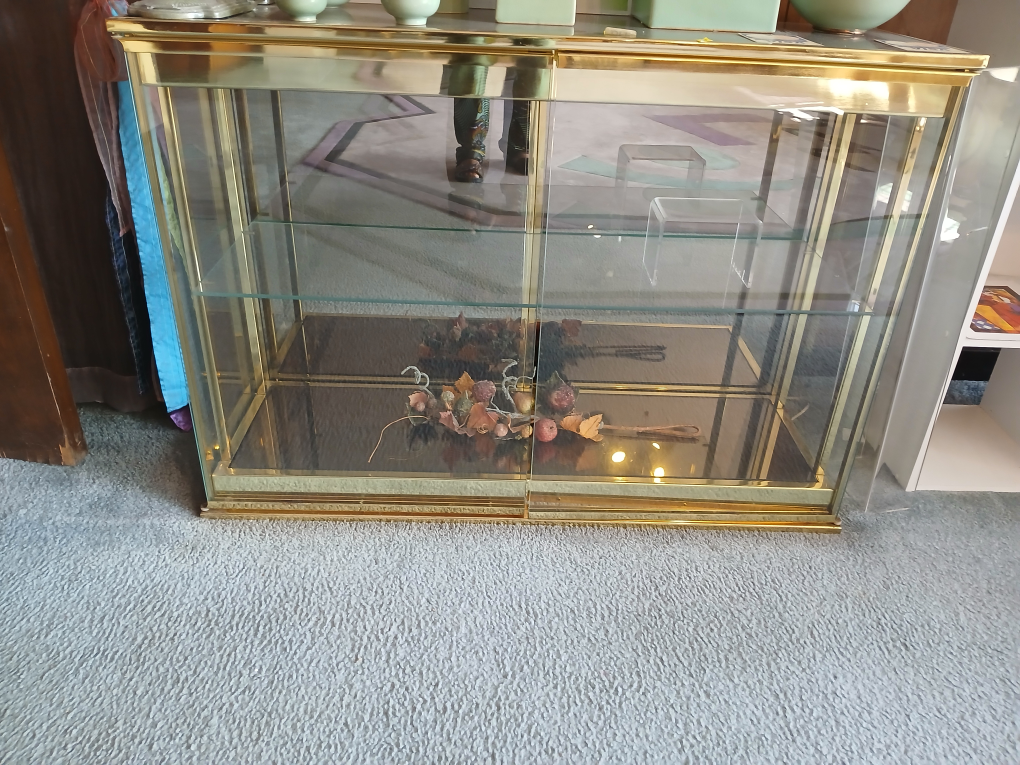 Gold Glass Display Cabinet