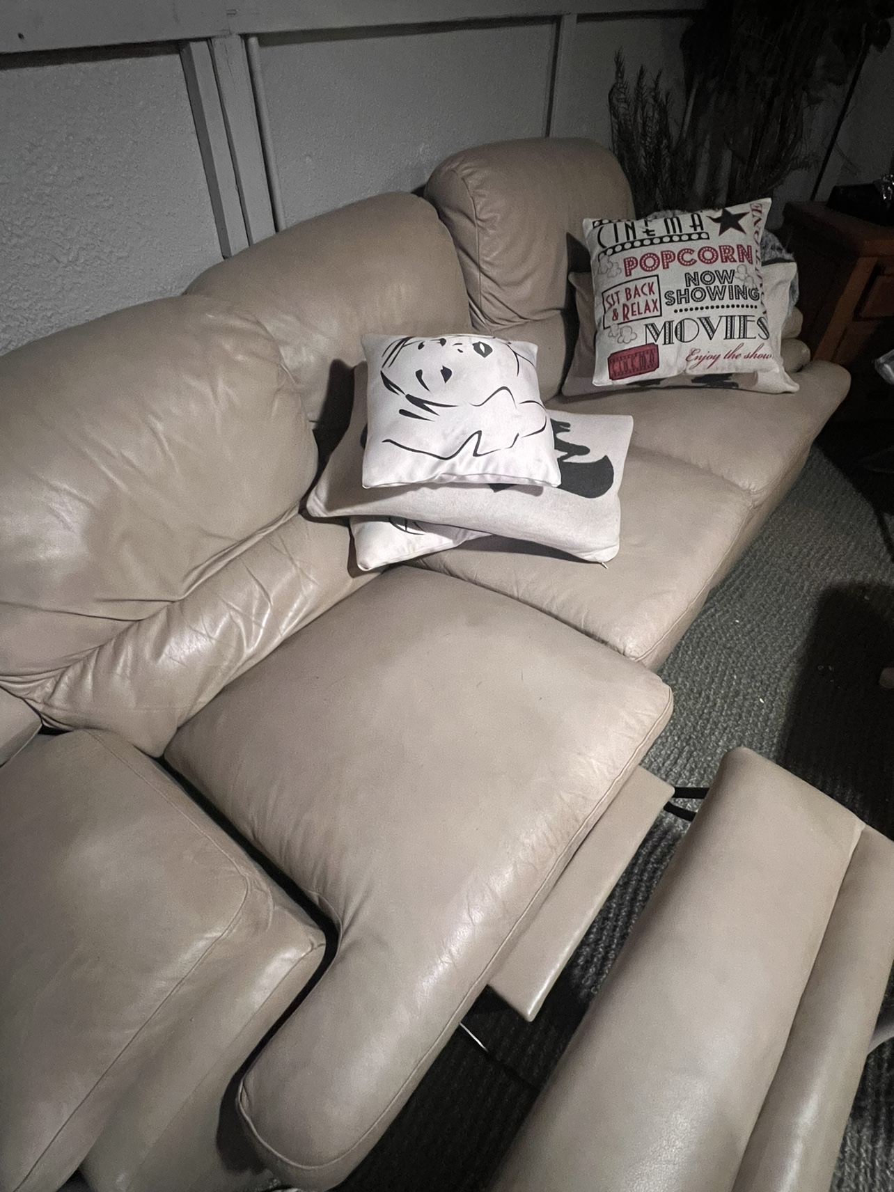 Reclining Leather Sofa - photo 3