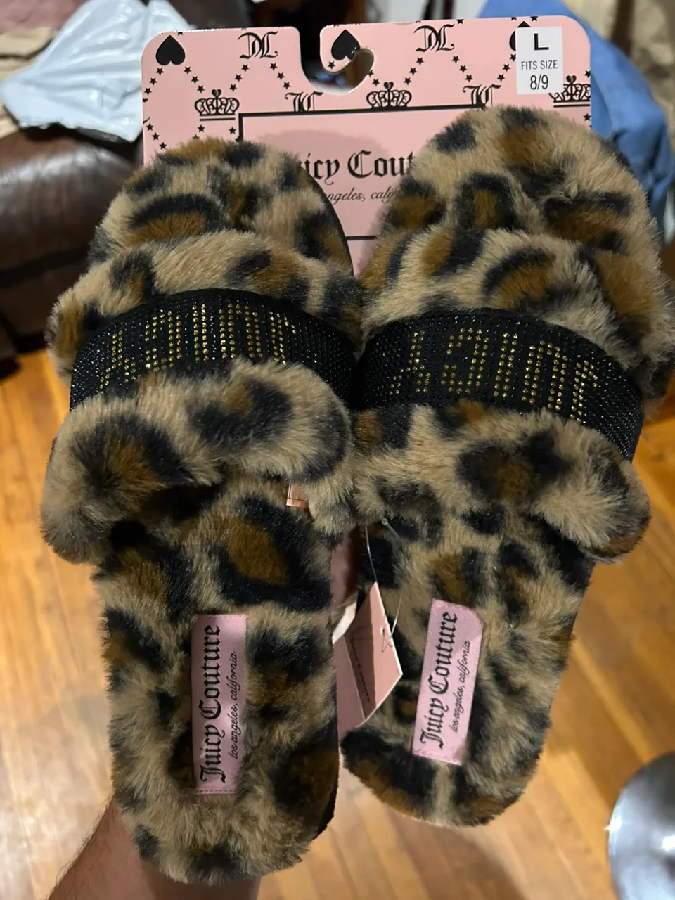Juicy Couture Leopard Print Slippers thumbnail