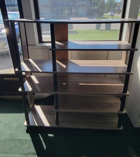 5 Shelf for shoes,  brown wood black color thumbnail