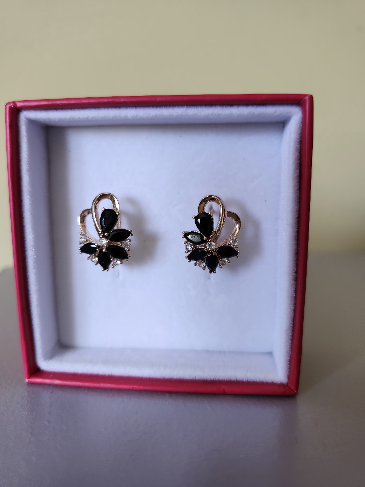 14K Black 585RG Gold Earrings