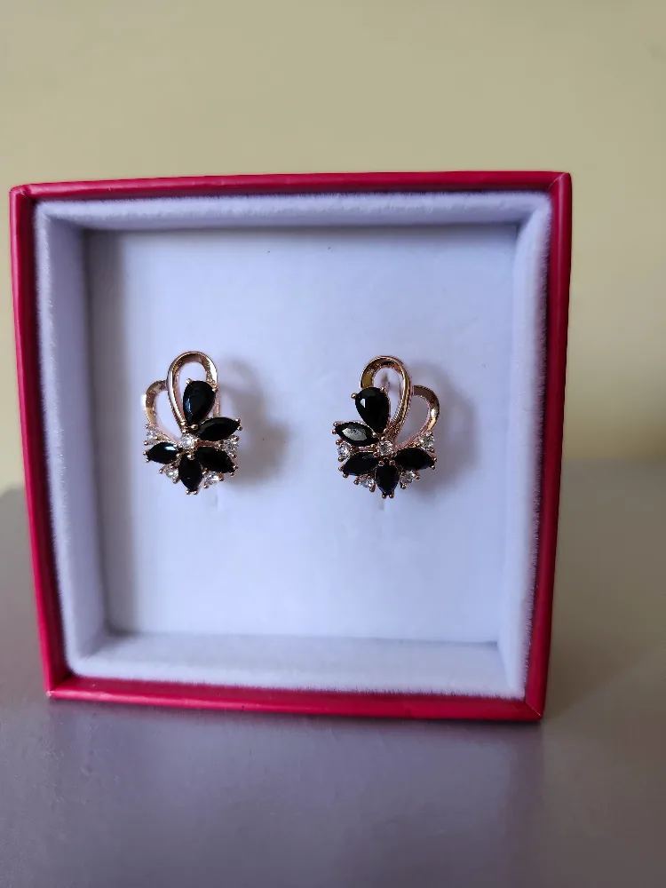 14K Black 585RG Gold Earrings thumbnail