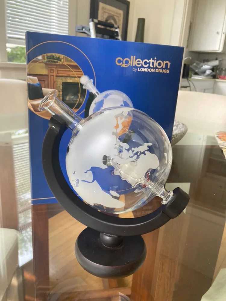 New Hand Blown Globe Decanter with Stand thumbnail