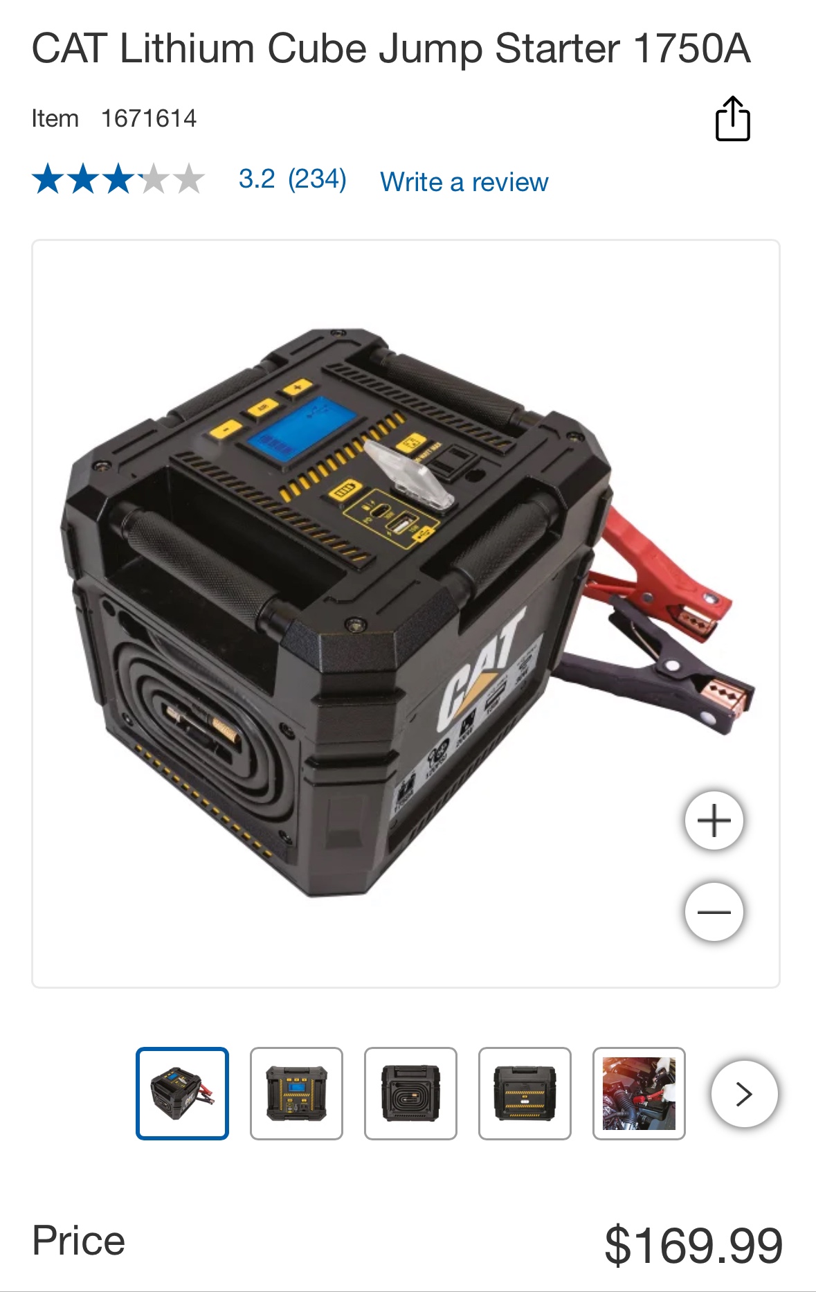 CAT Lithium Cube Jump Starter 1750A