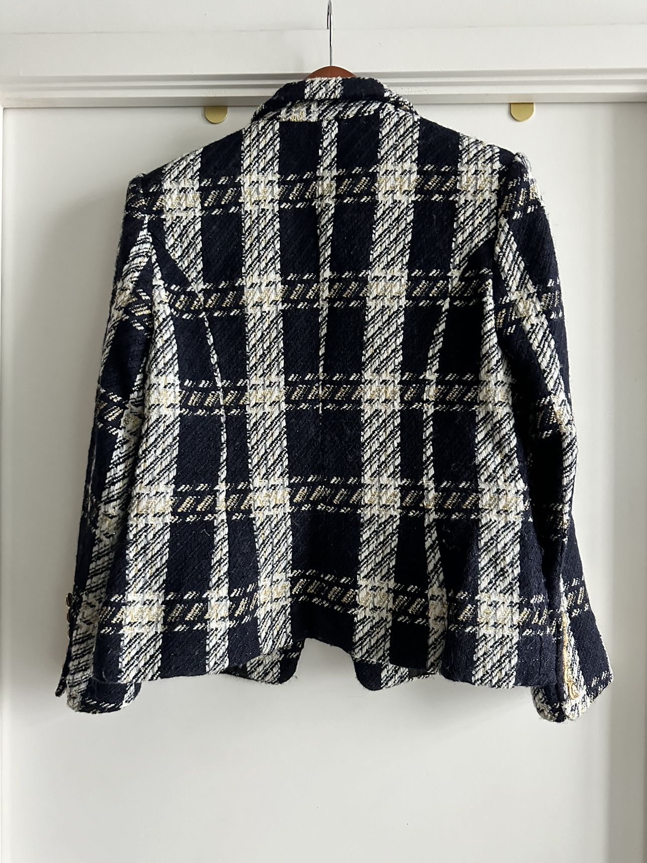 Black and White Plaid Blazer - photo 3