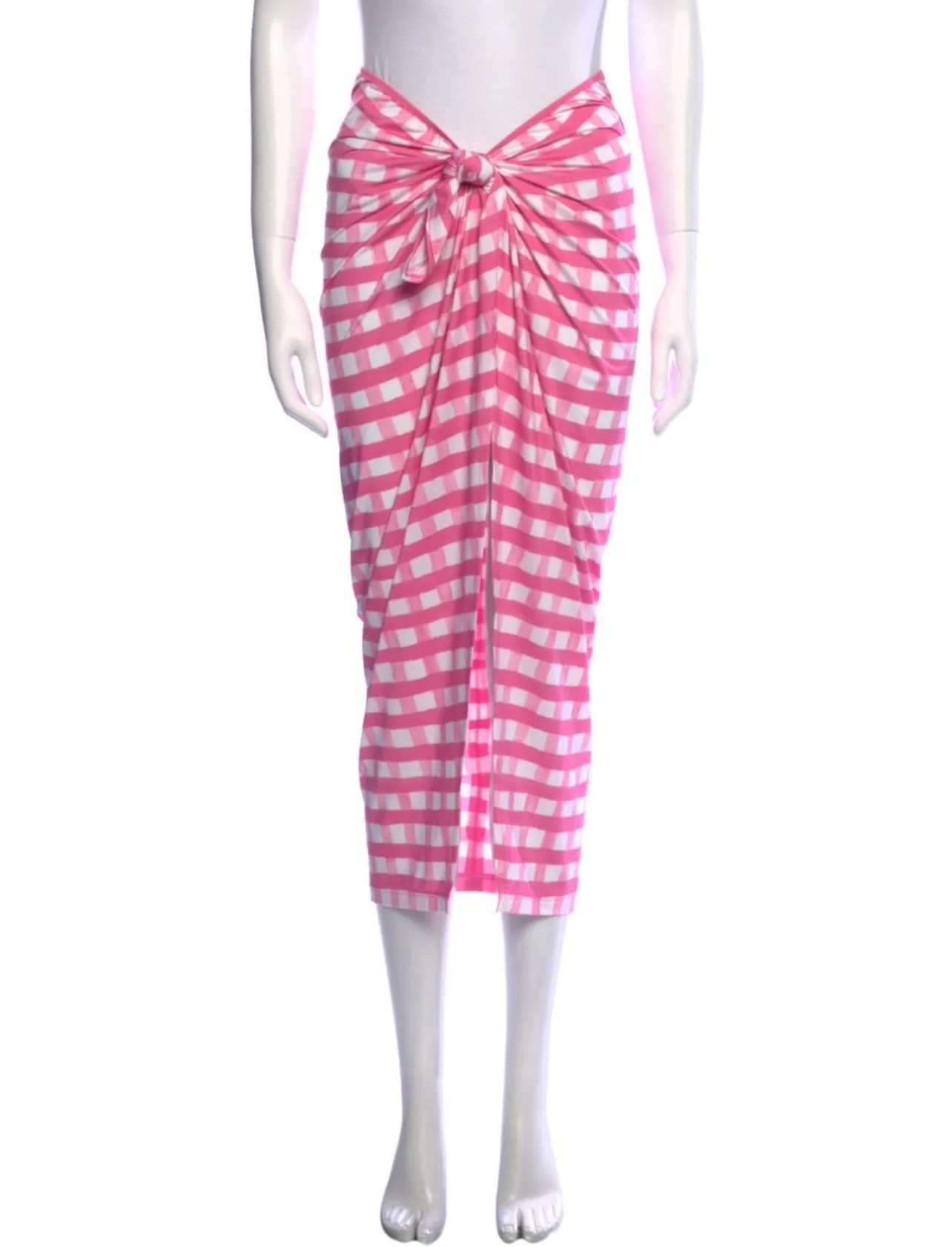 New with tags Jacquemus pink checkered skirt. image indicator(3)